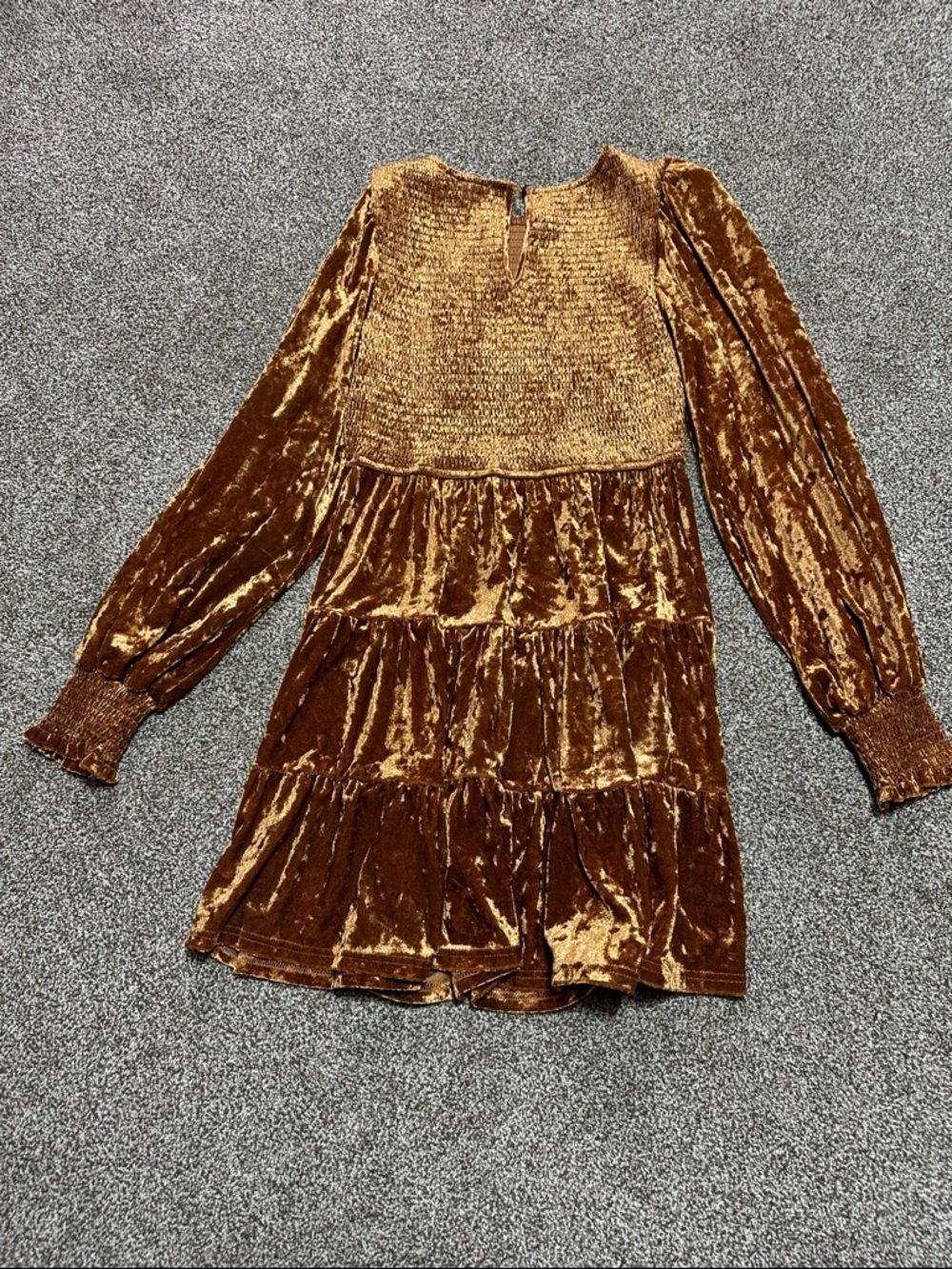 Baltic born long sleeve copper velvet dress medium NWT - Picture 9 of 12